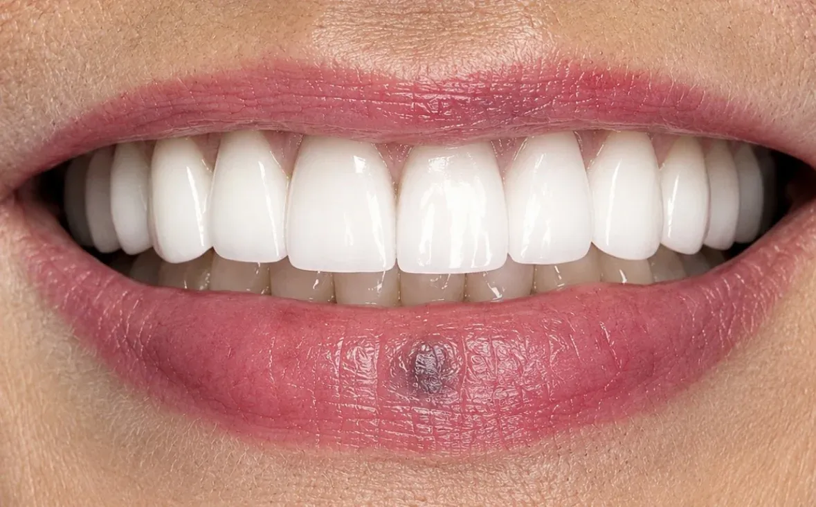 Denti prima e dopo il trattamento implantare